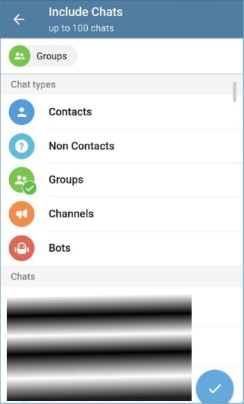امکان دسته بندی و منوسازی در تلگرام