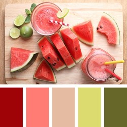 ترکیب رنگی با الهام از هندوانه
